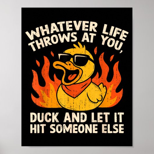Grappige Uitspraak Eend Grap Quote Humor Eend Meme Poster (Voorkant)