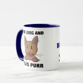 Grappige Uitspraak Kat Blauw Persoonlijke Verjaard Mok (Voorkant links)