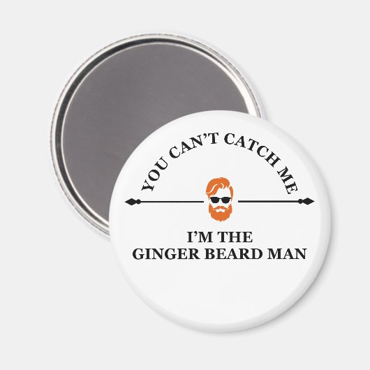 grappige uitspraak over man met gemberbaard magneet (Voorkant / Achterkant)