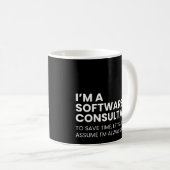 Grappige uitspraak van softwareconsultant-analist koffiemok (Voorkant rechts)