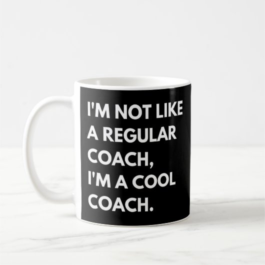 Grappige uitspraak voor coach en trainer koffiemok (Links)
