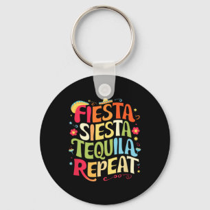 Grappige uitspraken Fiesta Siesta Herhaal Cinco de Sleutelhanger
