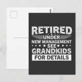 grappige uitspraken Gepensioneerd onder nieuw mana Briefkaart (Voorkant / Achterkant)