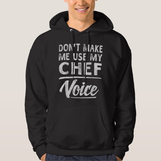 Grappige Uitspraken Koken Vrouwen Mannen Chef Hoodie (Voorkant)
