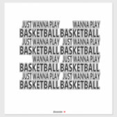 Grappige uitspraken over basketbalspeler sticker (Vel)