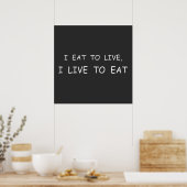 Grappige uitspraken over eten poster (Keuken)