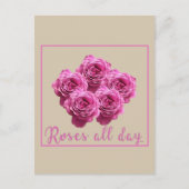 Grappige uitspraken over rozen en liefde feestdagenkaart (Voorkant)