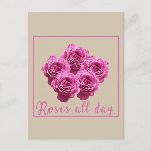 Grappige uitspraken over rozen en liefde feestdagenkaart (Voorkant)