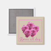 Grappige uitspraken over rozen en liefde magneet (Voorkant / Achterkant)