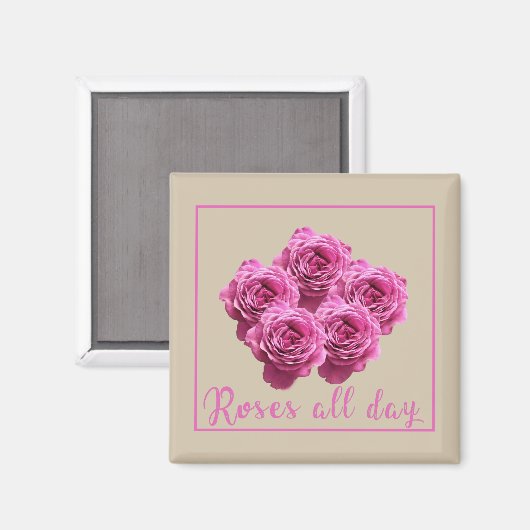 Grappige uitspraken over rozen en liefde magneet (Voorkant / Achterkant)