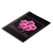 Grappige uitspraken over rozen en liefde notitieboek (Linkerzijde)