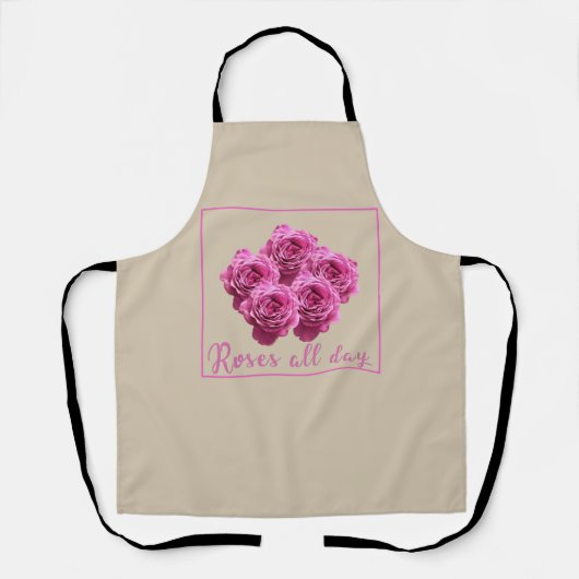 Grappige uitspraken over rozen en liefde schort (Voorkant)