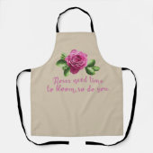Grappige uitspraken over rozen en liefde schort (Voorkant)