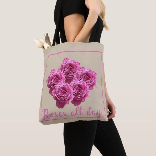 Grappige uitspraken over rozen en liefde tote bag (Dichtbij)