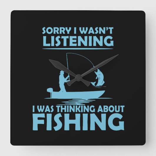 Grappige uitspraken over vissen vierkante klok (Voorkant)