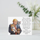 Grappige uitspraken van Donald Trump | Debat 2024 Briefkaart (Staand voorkant)