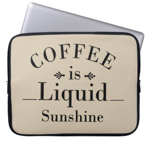 grappige uitspraken voor koffie laptop sleeve