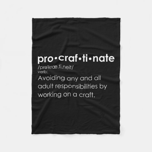 Grappige Uitsteldefinitie - Pro-craf-to-nate Fleece Deken (Voorkant)
