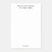 Grappige uitsteller om te doen lijst aangepaste na post-it® notes (Voorkant)