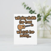 Grappige Ukulele Briefkaart (Staand voorkant)