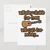 Grappige Ukulele Briefkaart (Voorkant / Achterkant)