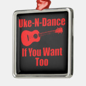 grappige ukulele metalen ornament (Links)