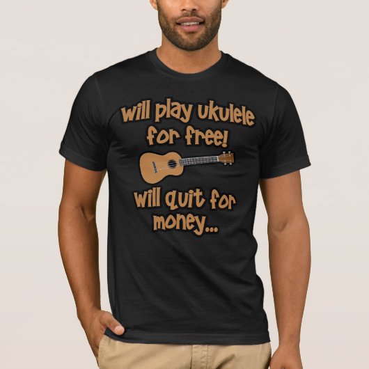 Grappige Ukulele T-shirt (Voorkant)