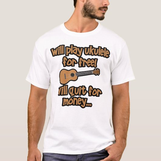 Grappige Ukulele T-shirt (Voorkant)