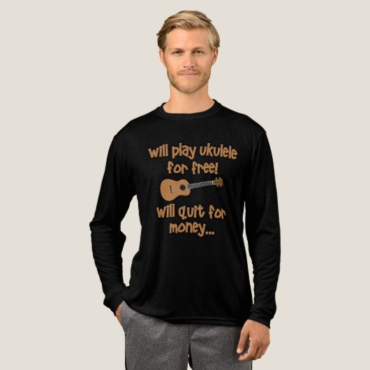 Grappige Ukulele Tri-Blend Shirt (Voorkant)