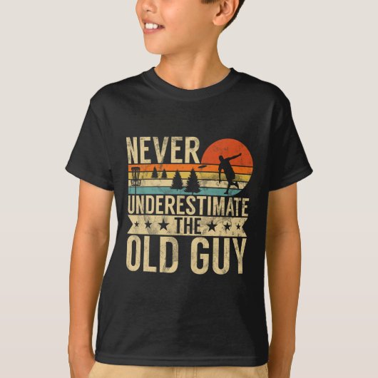Grappige Ultimate Frisbee De Oude Man Disc Golf He T-shirt (Voorkant)