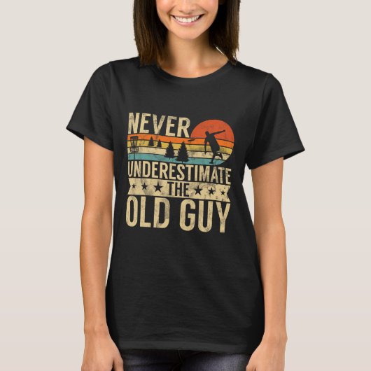 Grappige Ultimate Frisbee De Oude Man Disc Golf He T-shirt (Voorkant)