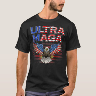 Grappige Ultra Maga Vintage Amerikaanse Vlag Ultra T-shirt