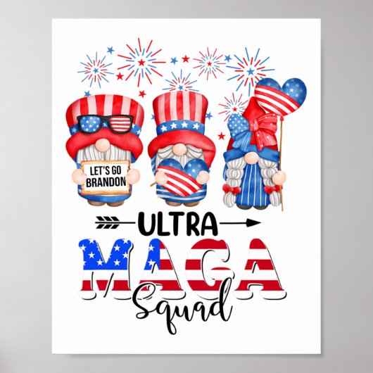 Grappige Ultra Mega Squad Gnomes 4 juli Ultra Me Poster (Voorkant)