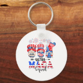 Grappige Ultra Mega Squad Gnomes 4 juli Ultra Me Sleutelhanger (Voorkant)