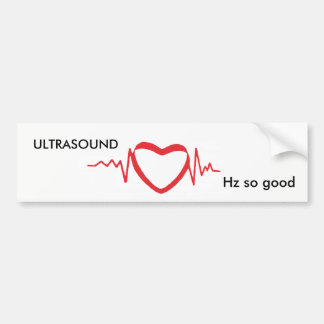 grappige Ultrasound Hz bumpersticker