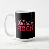 Grappige Ultrasound Tech Valentijnsdag Ideeën Koffiemok (Links)