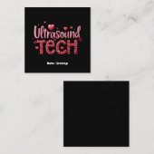 Grappige Ultrasound Tech Valentijnsdag Ideeën Vierkante Visitekaartje (Voorkant / Achterkant)