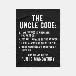 Grappige Uncle Gifts by Design T-shirt Bedrijf Unc Fleece Deken