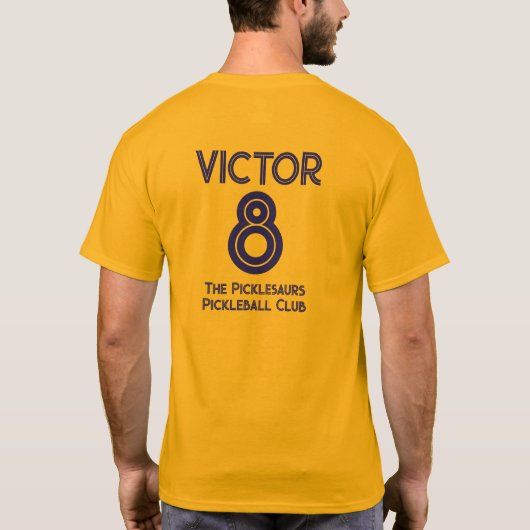 Grappige Undead Dinker, aangepaste tekst T-shirt (Achterkant)