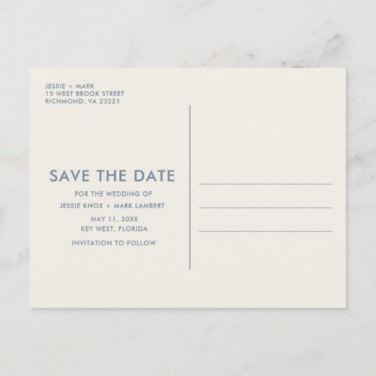 Grappige unieke bruiloft Save the Date Aankondigingskaart (Achterkant)