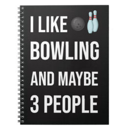Grappige unieke cadeaus voor bowlers bowlen sport  notitieboek