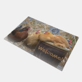 Grappige unieke kip deurmat (Schuin)