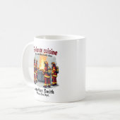Grappige unieke kook brandweerman koffiemok (Voorkant links)