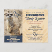 Grappige, unieke Meerkat Family Reunion Save the D Briefkaart (Voorkant)