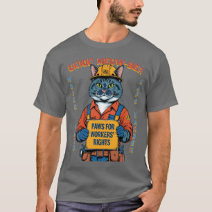 Grappige Union Feline Member Labor Day uit New Yor T-shirt