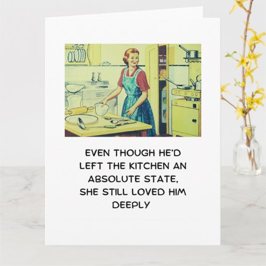 Grappige  Unique Valentijn’s Kaart (Gele Bloem)