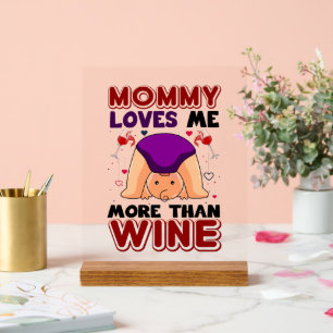 Grappige unisex baby kwekerij mama liefde acryl bord