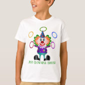 grappige unisex kinder clown add text t-shirt (Voorkant)