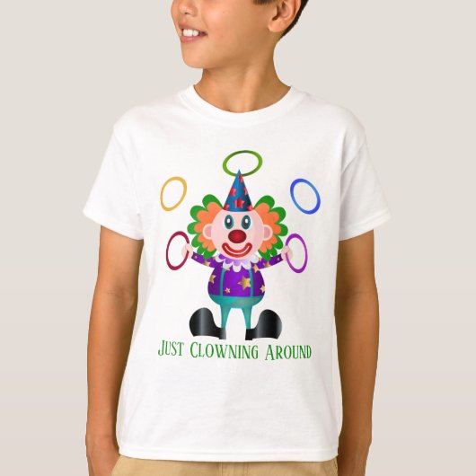 grappige unisex kinder clown add text t-shirt (Voorkant)