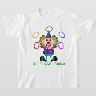 grappige unisex kinder clown add text t-shirt